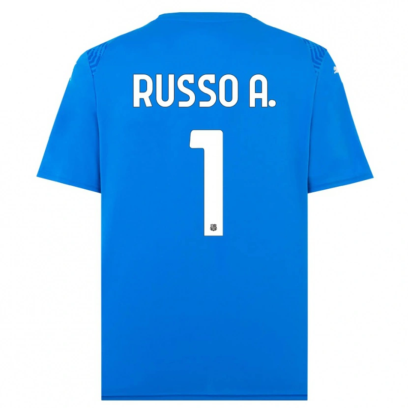 Danxen Kid Alessandro Russo #1 Blue White Goalkeeper Jersey 2025/26 T-Shirt