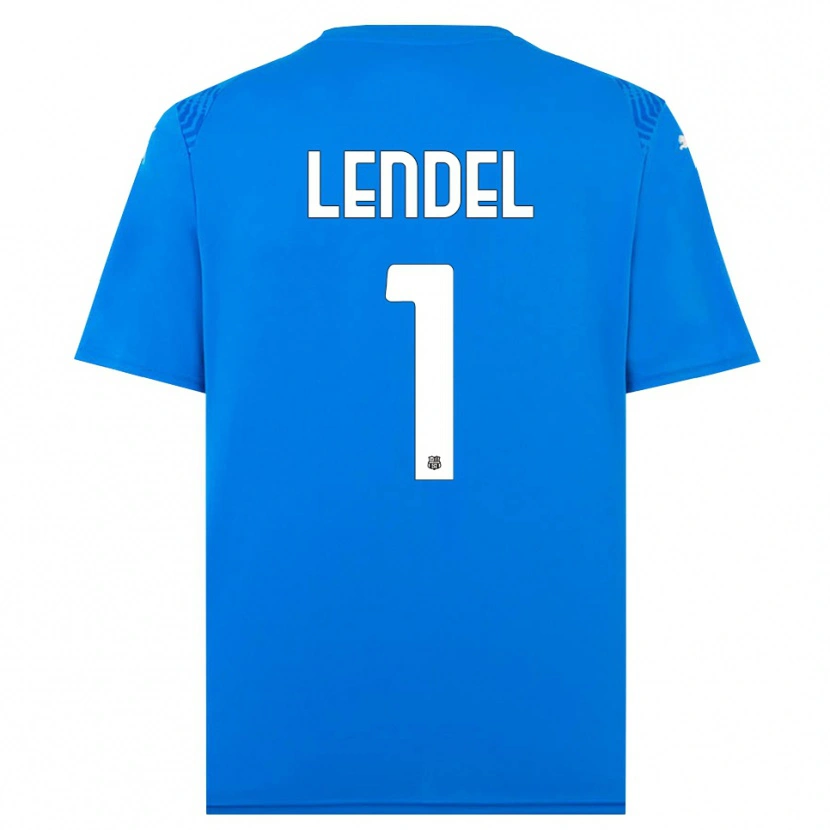 Danxen Kid Davide Lendel #1 Blue White Goalkeeper Jersey 2025/26 T-Shirt