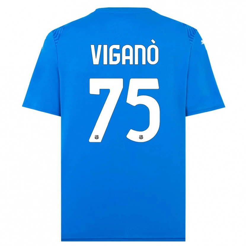Danxen Kid Lorenzo Viganò #75 Blue White Goalkeeper Jersey 2025/26 T-Shirt