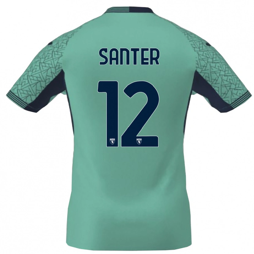 Danxen Kid Leonardo Santer #12 Blue Lagoon Goalkeeper Jersey 2025/26 T-Shirt