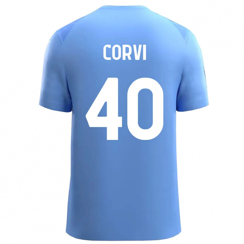 Danxen Kid Edoardo Corvi #40 Sky Blue White Goalkeeper Jersey 2025/26 T-Shirt