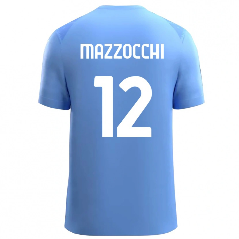 Danxen Kid Alessandro Mazzocchi #12 Sky Blue White Goalkeeper Jersey 2025/26 T-Shirt