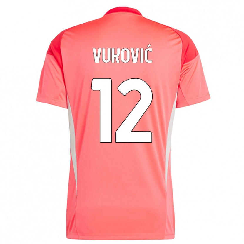 Danxen Kid Ante Vukovic #12 Red White Goalkeeper Jersey 2025/26 T-Shirt