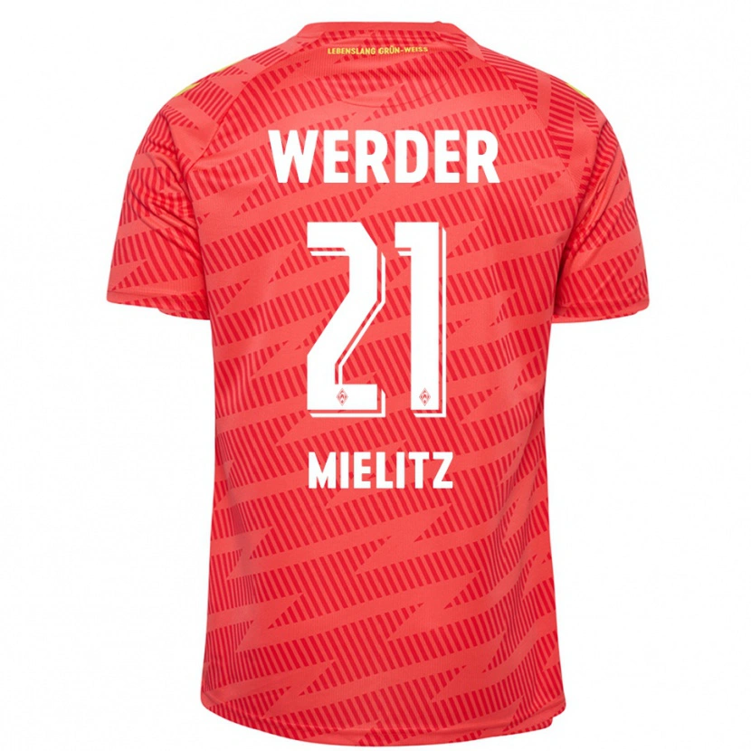 Danxen Kid Sebastian Mielitz #21 Red Yellow Goalkeeper Jersey 2025/26 T-Shirt