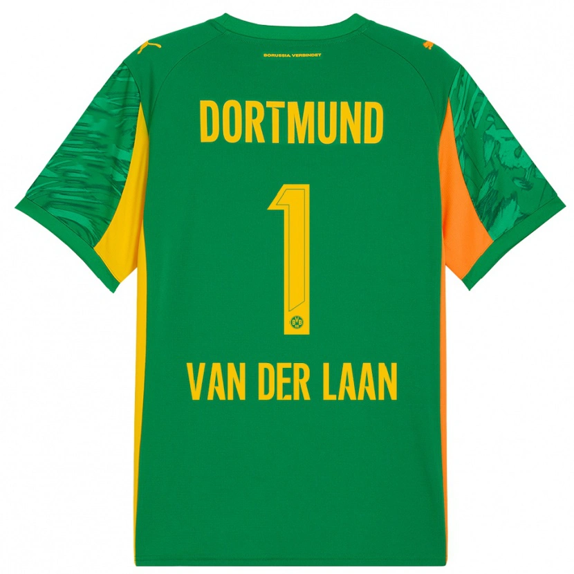 Danxen Kid Laura Van Der Laan #1 Green Orange Goalkeeper Jersey 2025/26 T-Shirt