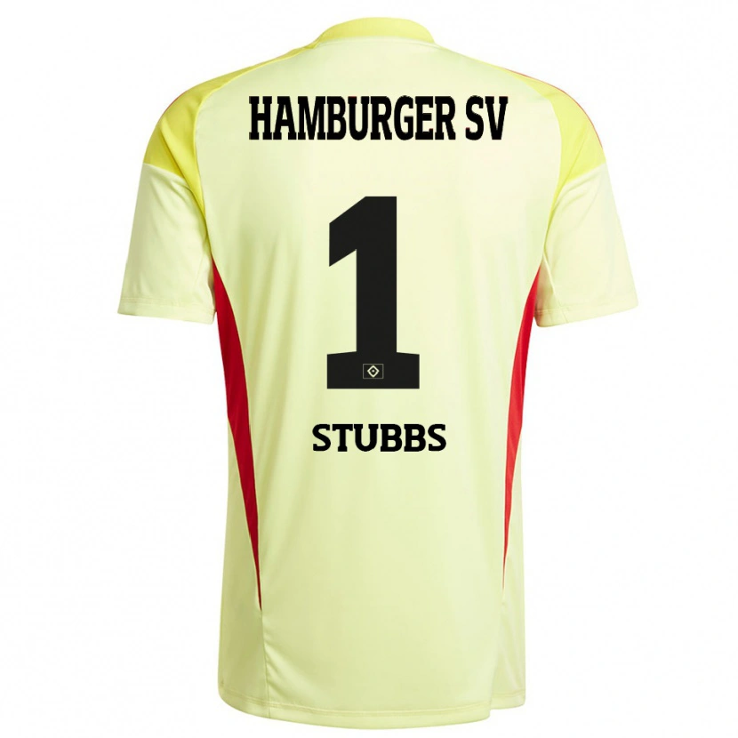 Danxen Kid James Stubbs #1 Yellow Black Red Goalkeeper Jersey 2025/26 T-Shirt