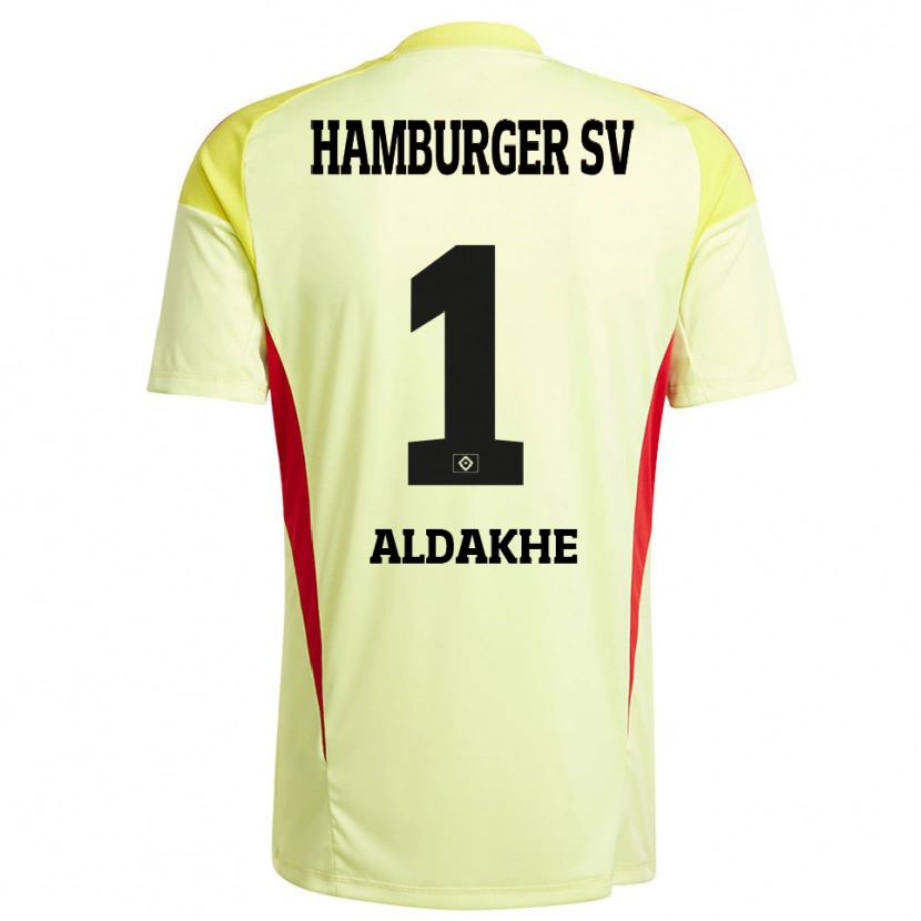 Danxen Kid Ather Aldakhe #1 Yellow Black Red Goalkeeper Jersey 2025/26 T-Shirt