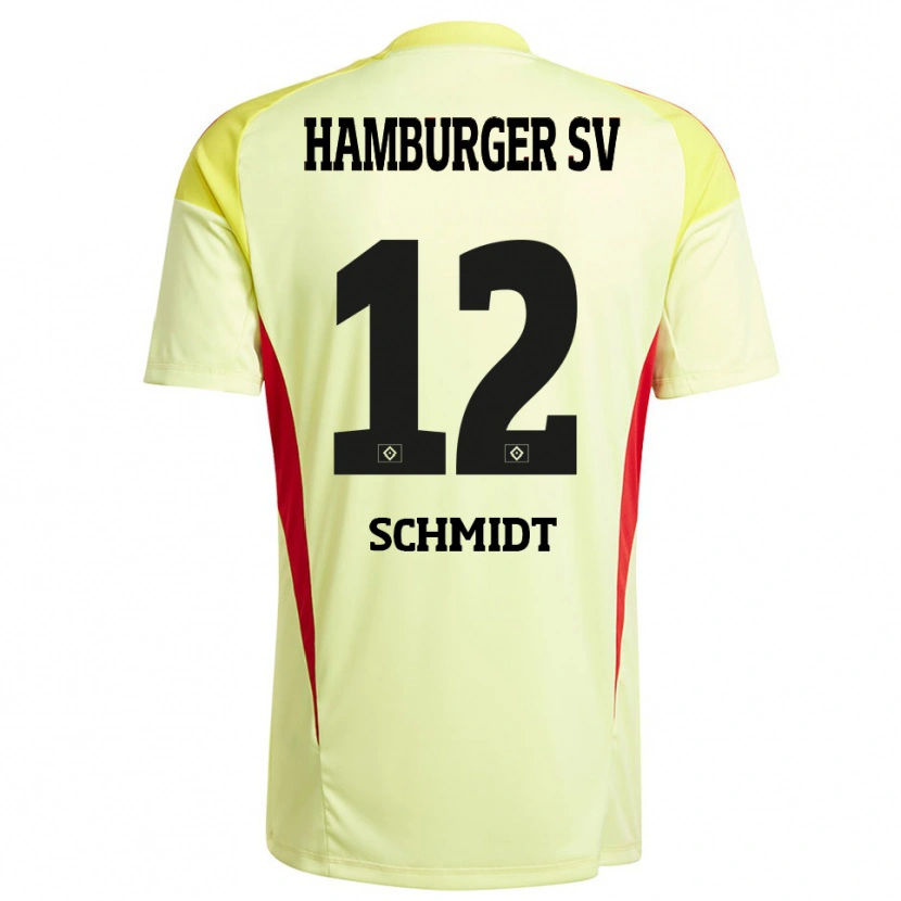 Danxen Kid Bennet Schmidt #12 Yellow Black Red Goalkeeper Jersey 2025/26 T-Shirt