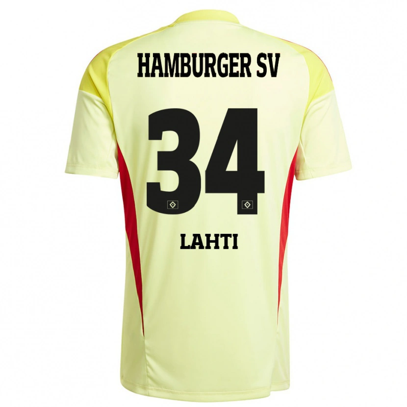 Danxen Kid Elias Lahti #34 Yellow Black Red Goalkeeper Jersey 2025/26 T-Shirt