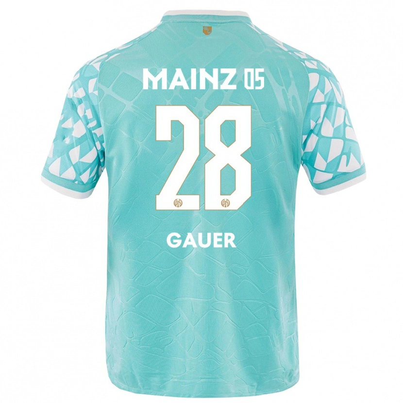 Danxen Kid Luke Gauer #28 Turquoise White Goalkeeper Jersey 2025/26 T-Shirt