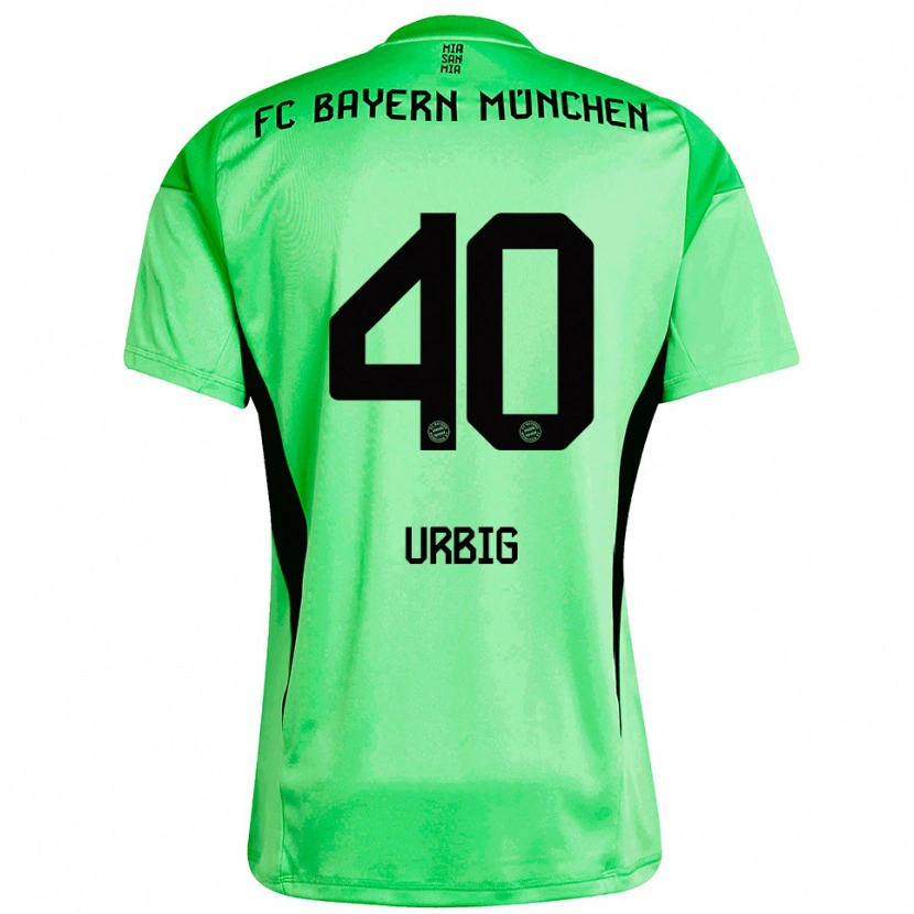 Danxen Kid Jonas Urbig #40 Medium Spring Green Goalkeeper Jersey 2025/26 T-Shirt