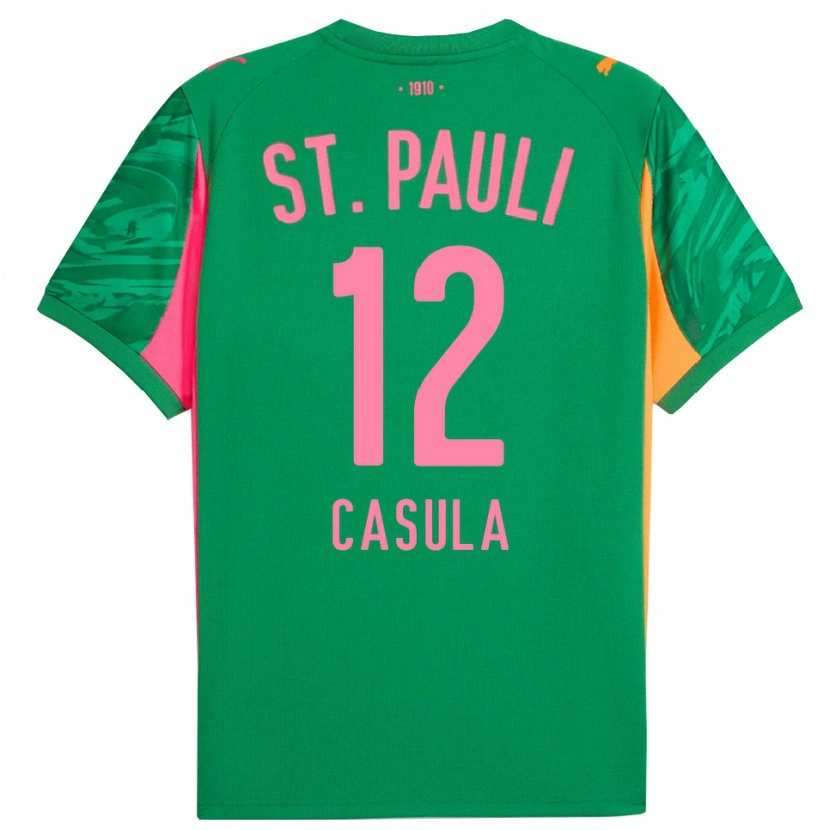 Danxen Kid David Casula #12 Green Orange Pink Goalkeeper Jersey 2025/26 T-Shirt