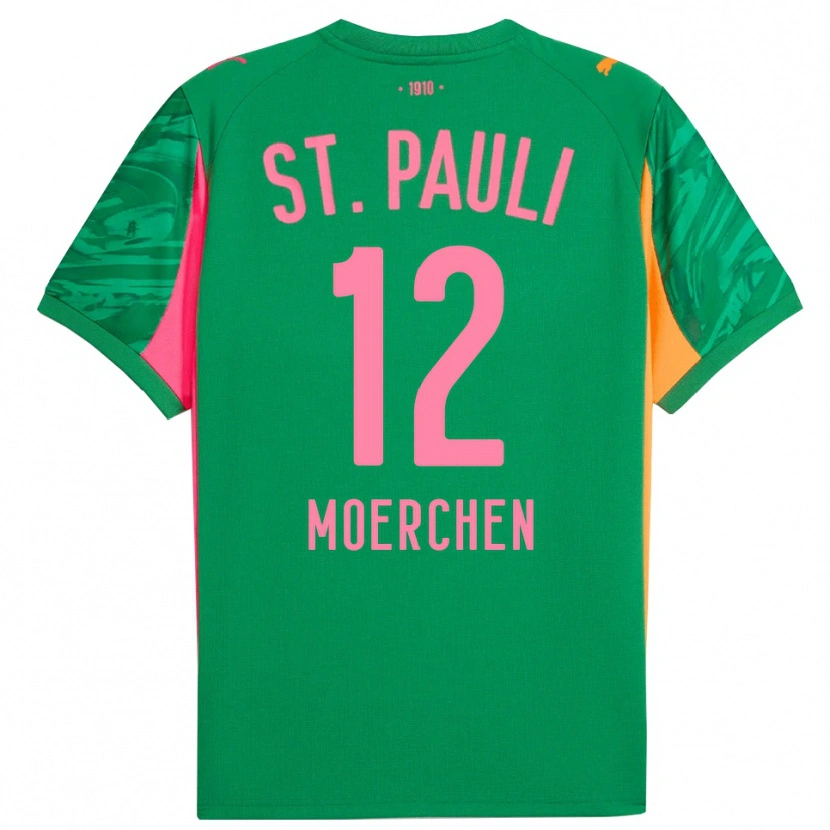 Danxen Kid Theo Moerchen #12 Green Orange Pink Goalkeeper Jersey 2025/26 T-Shirt