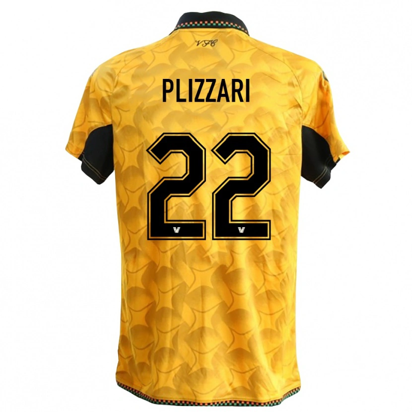 Danxen Kid Alessandro Plizzari #22 Yellow Black Goalkeeper Jersey 2025/26 T-Shirt