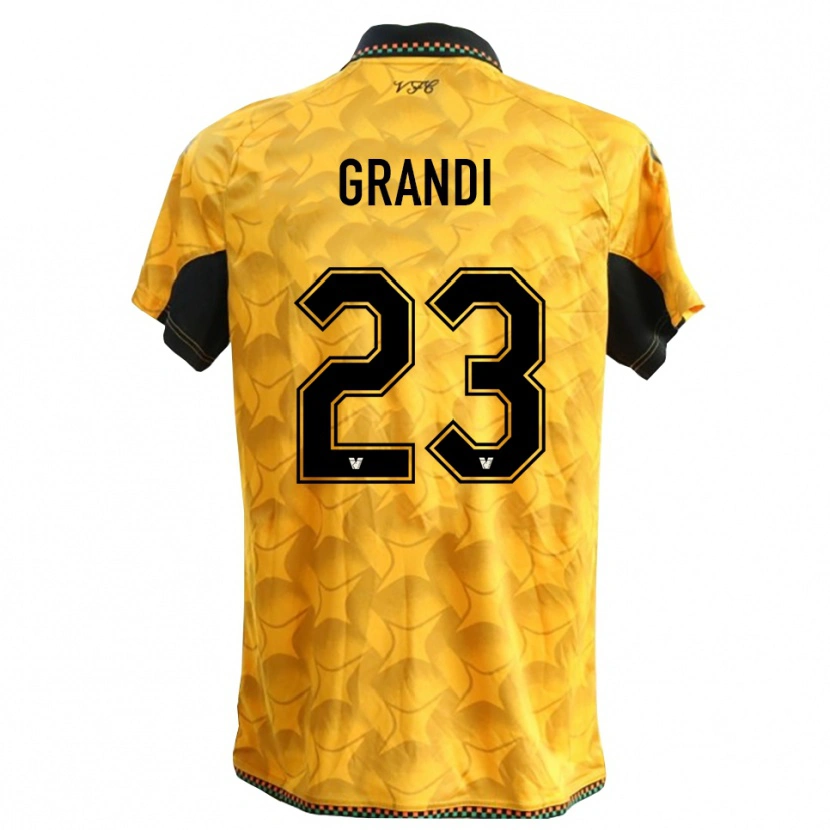 Danxen Kid Matteo Grandi #23 Yellow Black Goalkeeper Jersey 2025/26 T-Shirt