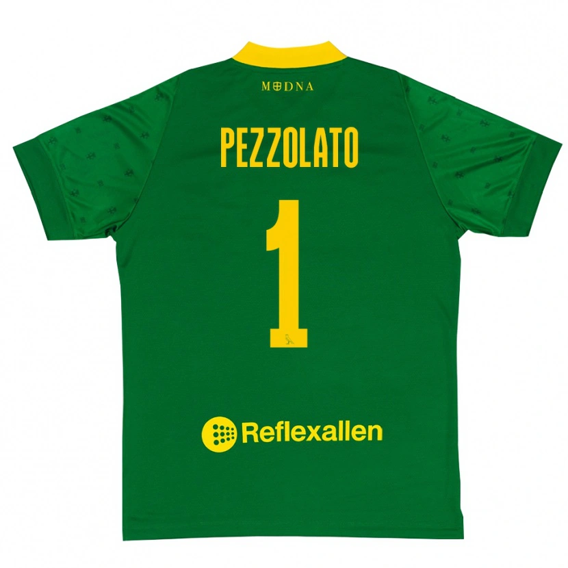 Danxen Kid Michele Pezzolato #1 Green Yellow Goalkeeper Jersey 2025/26 T-Shirt