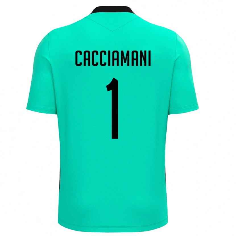 Danxen Kid Niccolò Cacciamani #1 Turquoise Black Goalkeeper Jersey 2025/26 T-Shirt