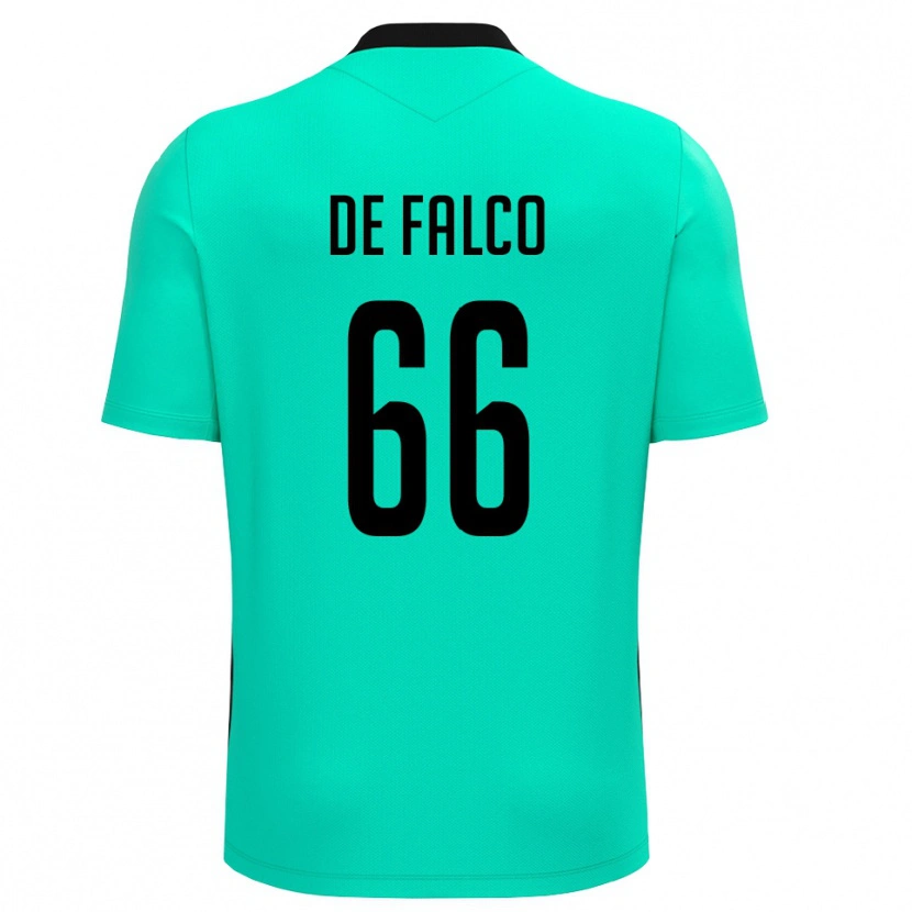 Danxen Kid Cristian De Falco #66 Turquoise Black Goalkeeper Jersey 2025/26 T-Shirt