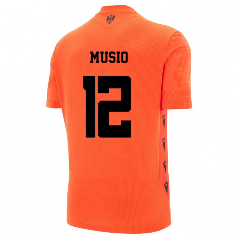 Danxen Kid Luca Musio #12 Dark Orange Black Goalkeeper Jersey 2025/26 T-Shirt