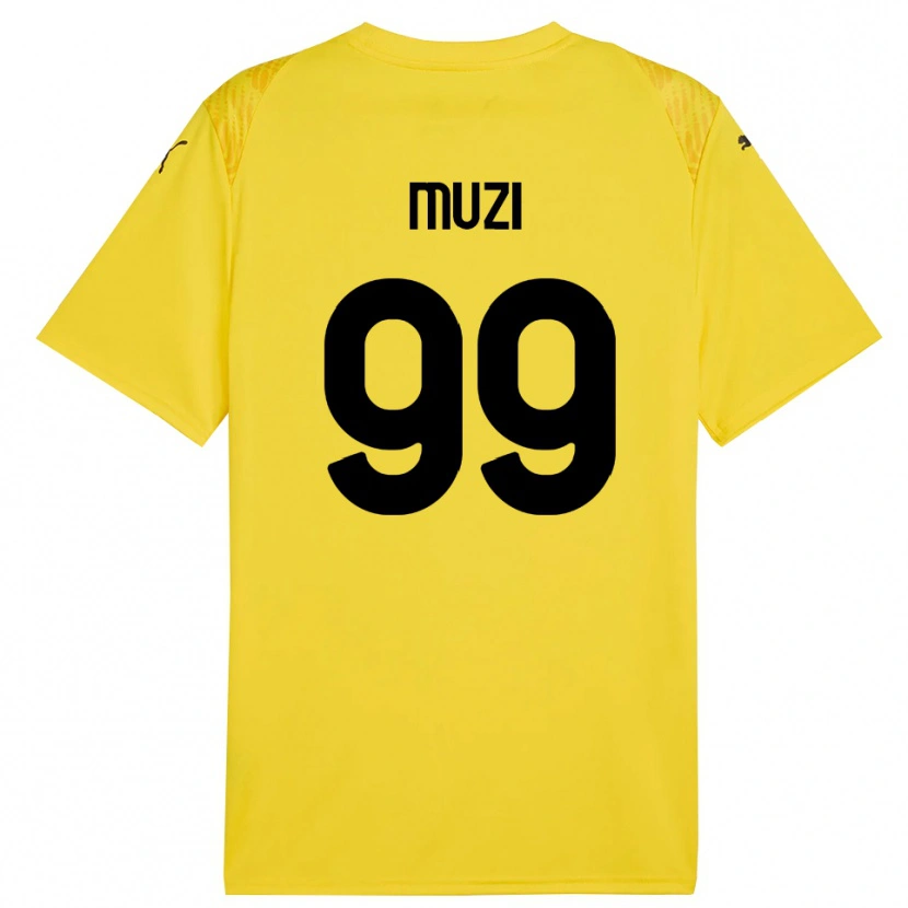 Danxen Kid Christian Muzi #99 Yellow Black Goalkeeper Jersey 2025/26 T-Shirt