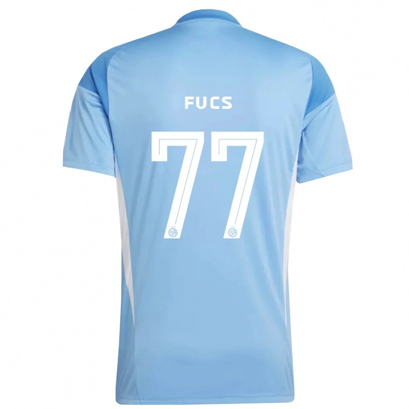Danxen Kid Roee Fucs #77 Light Blue White Goalkeeper Jersey 2025/26 T-Shirt