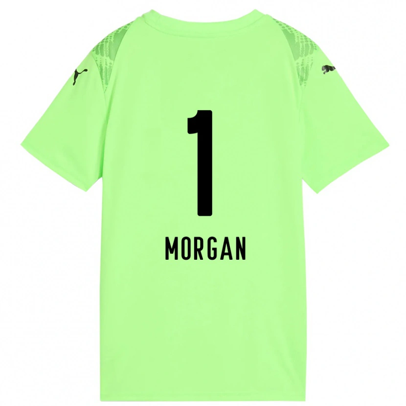 Danxen Kid Kevin Morgan #1 Pale Green Black Goalkeeper Jersey 2025/26 T-Shirt