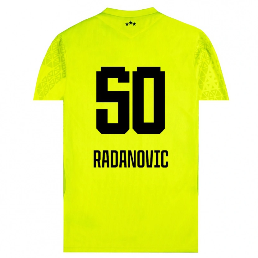 Danxen Kid Savo Radanovic #50 Yellow Green Black Goalkeeper Jersey 2025/26 T-Shirt