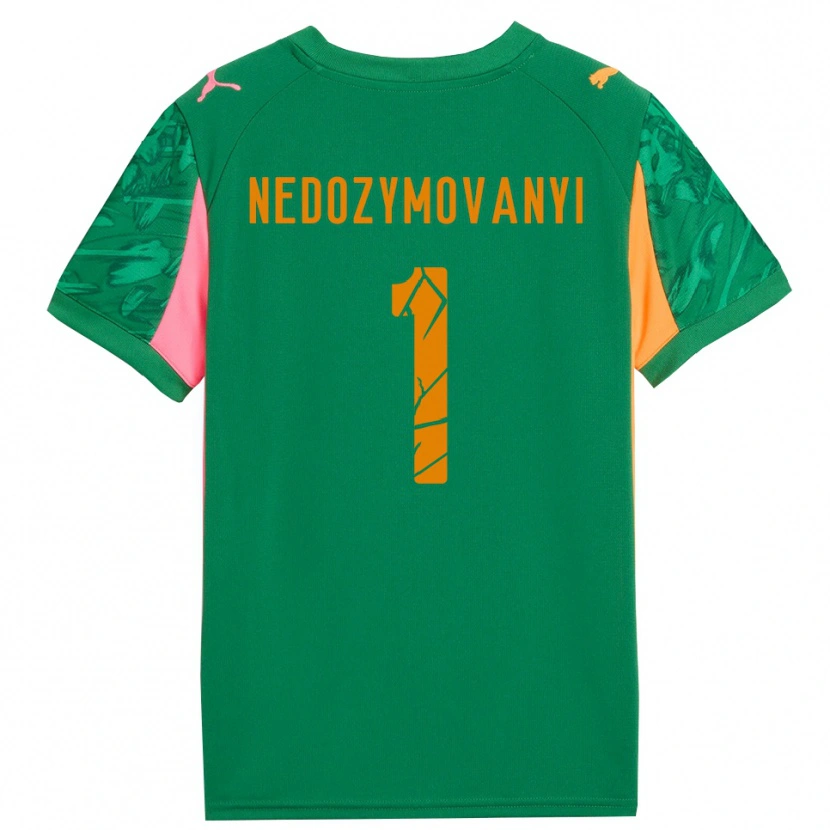 Danxen Kid Artem Nedozymovanyi #1 Green Orange Pink Goalkeeper Jersey 2025/26 T-Shirt