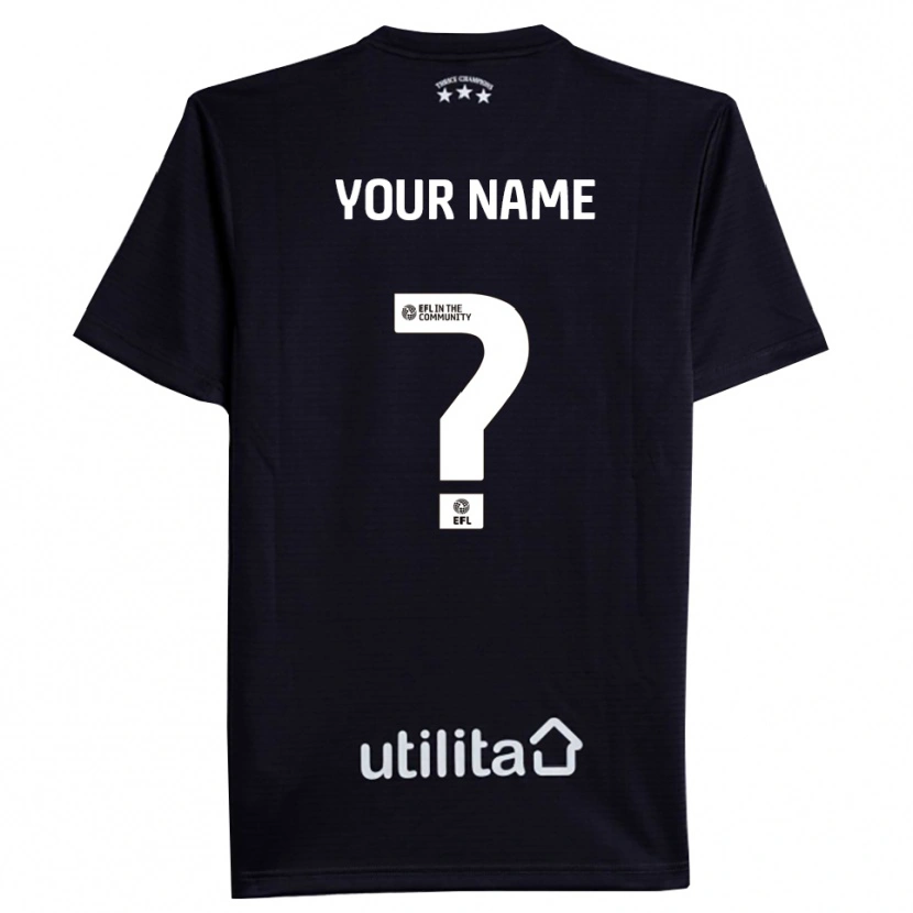 Danxen Kid Huddersfield Town Black White Goalkeeper Jersey 2025/26 T-Shirt