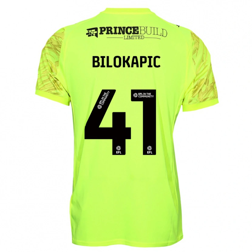 Danxen Kid Nicholas Bilokapic #41 Fluorescent Green Black Goalkeeper Jersey 2025/26 T-Shirt