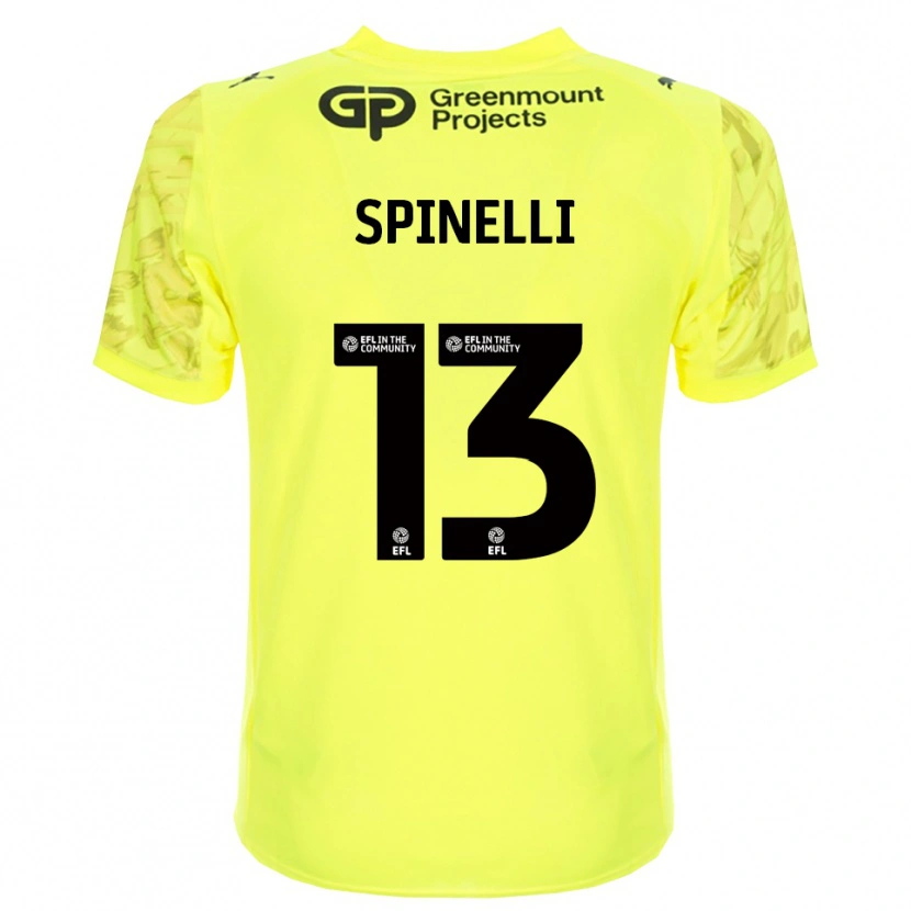Danxen Kid Matteo Spinelli #13 Fluorescent Green Black Goalkeeper Jersey 2025/26 T-Shirt