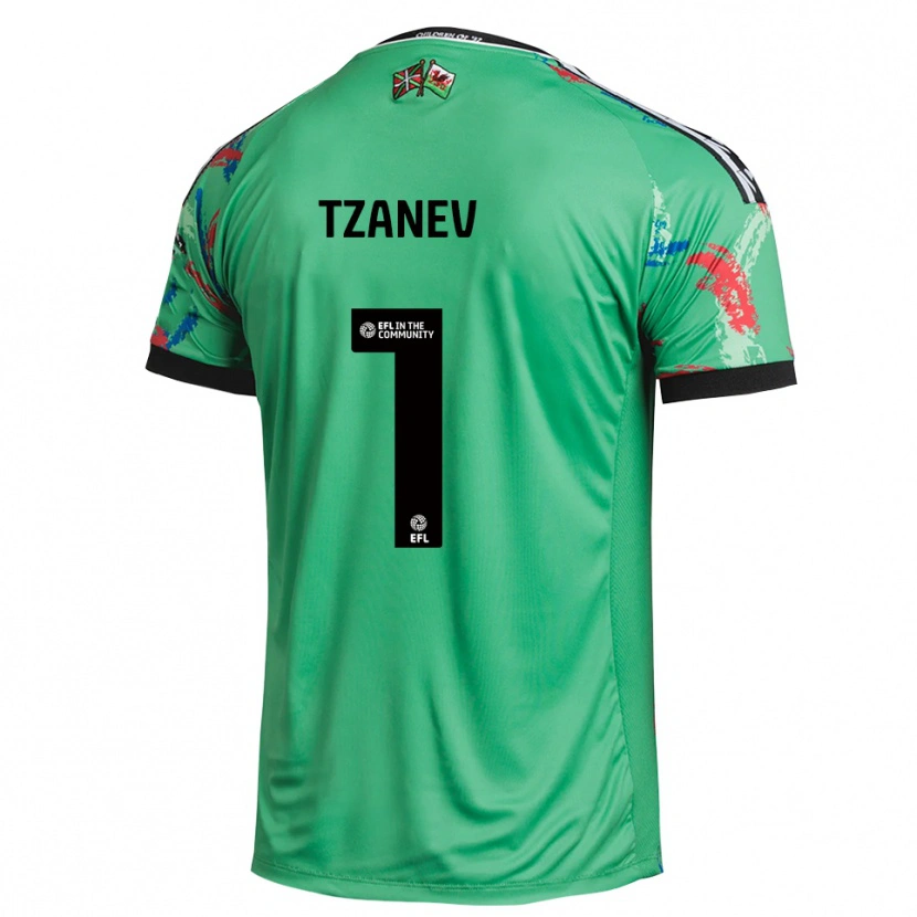 Danxen Kid Nik Tzanev #1 Green Red Goalkeeper Jersey 2025/26 T-Shirt