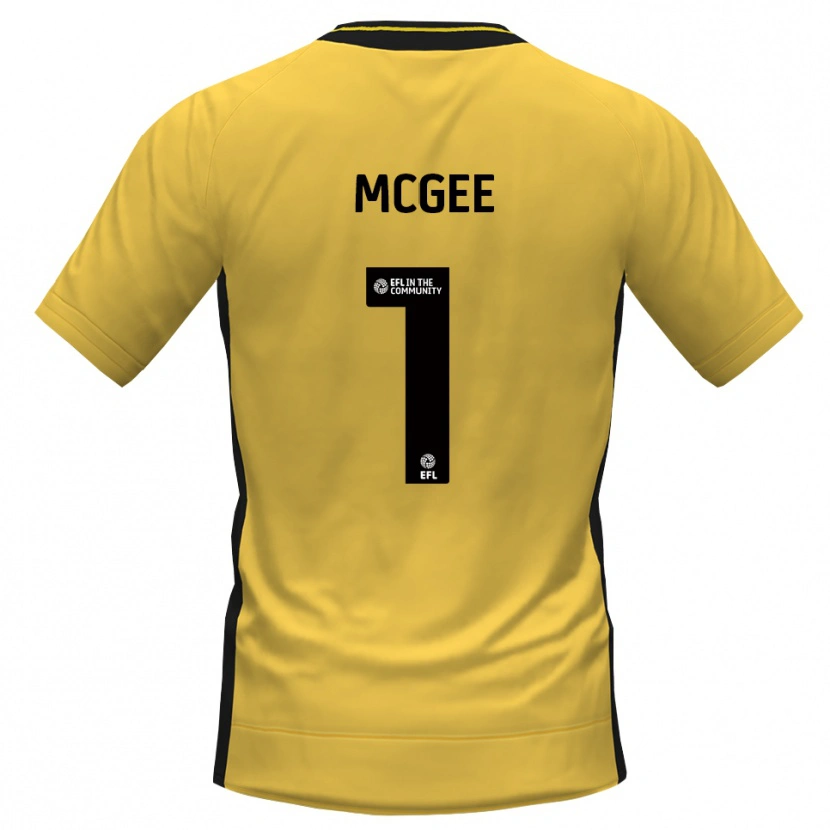 Danxen Kid Luke McGee #1 Yellow Black Goalkeeper Jersey 2025/26 T-Shirt