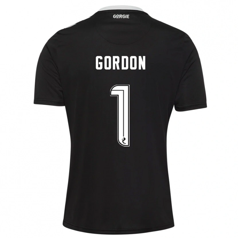 Danxen Kid Craig Gordon #1 Black Burgundy Goalkeeper Jersey 2025/26 T-Shirt