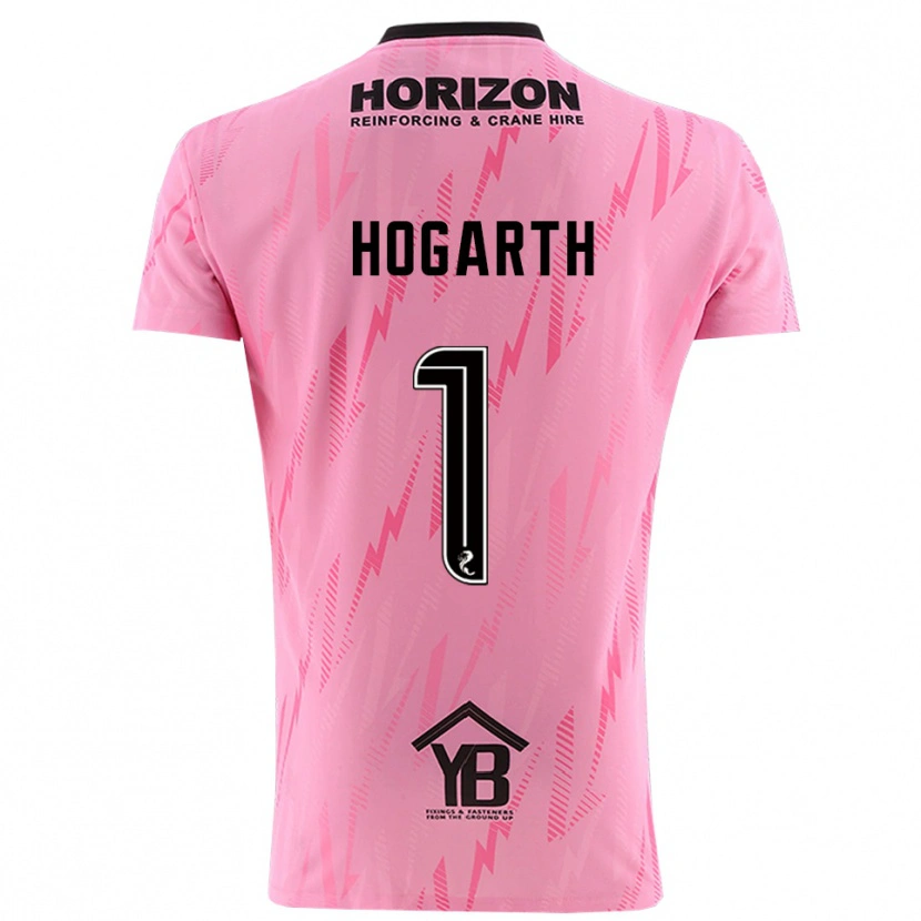 Danxen Kid Nicky Hogarth #1 Pink Black Goalkeeper Jersey 2025/26 T-Shirt