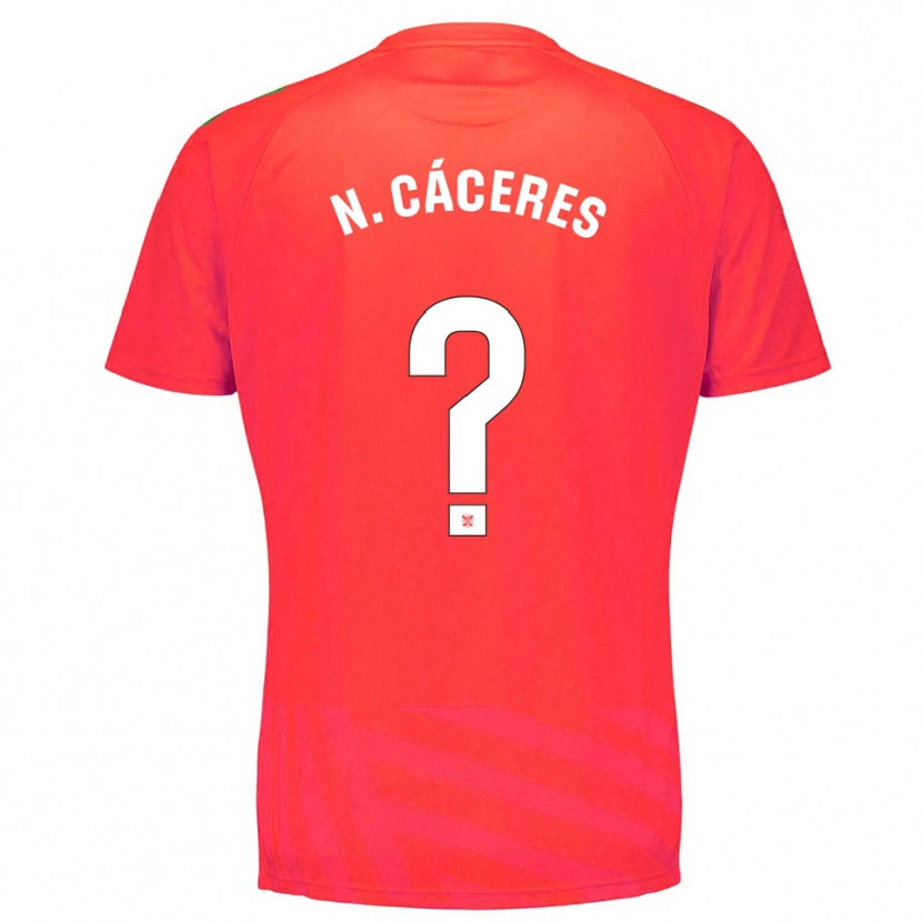 Danxen Kid Nayluisa Cáceres #0 Red White Goalkeeper Jersey 2025/26 T-Shirt