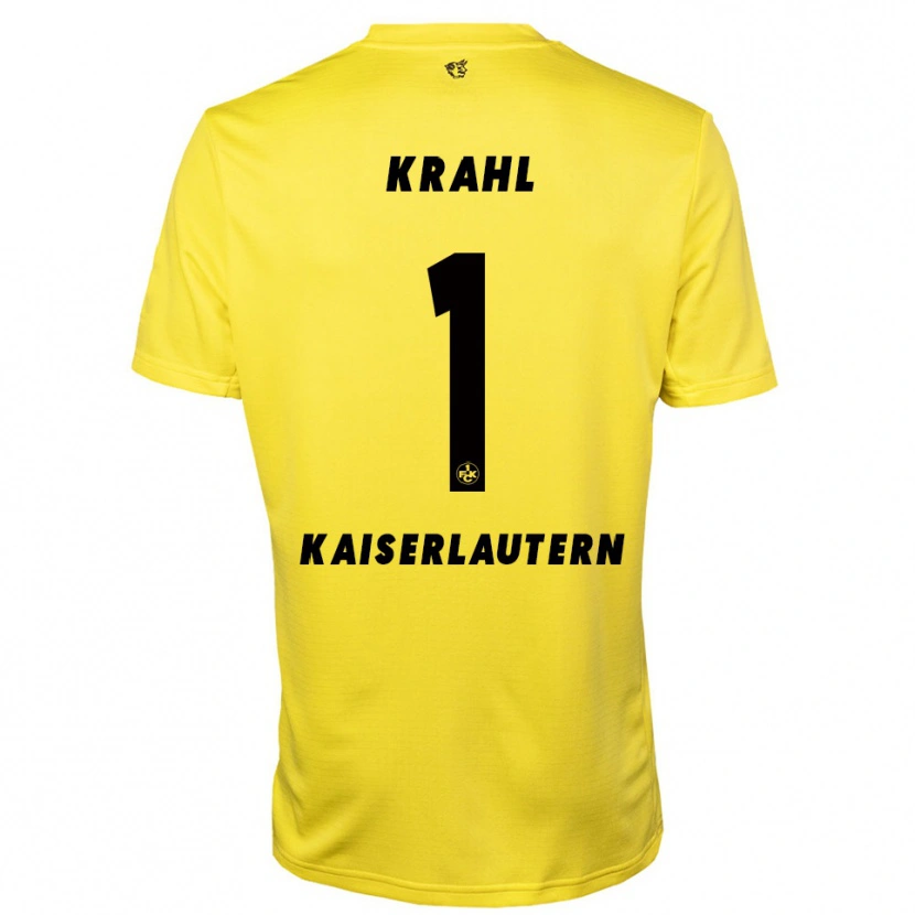 Danxen Kid Julian Krahl #1 Yellow Black Goalkeeper Jersey 2025/26 T-Shirt