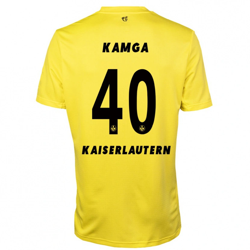 Danxen Kid Enis Kamga #40 Yellow Black Goalkeeper Jersey 2025/26 T-Shirt