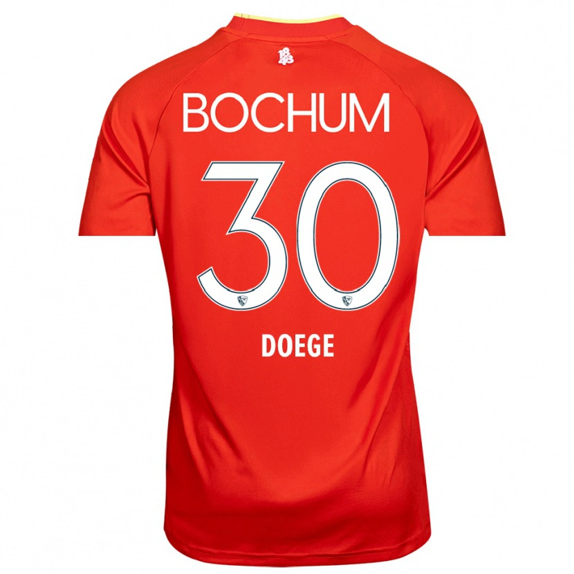 Danxen Kid Leonie Doege #30 Red White Goalkeeper Jersey 2025/26 T-Shirt