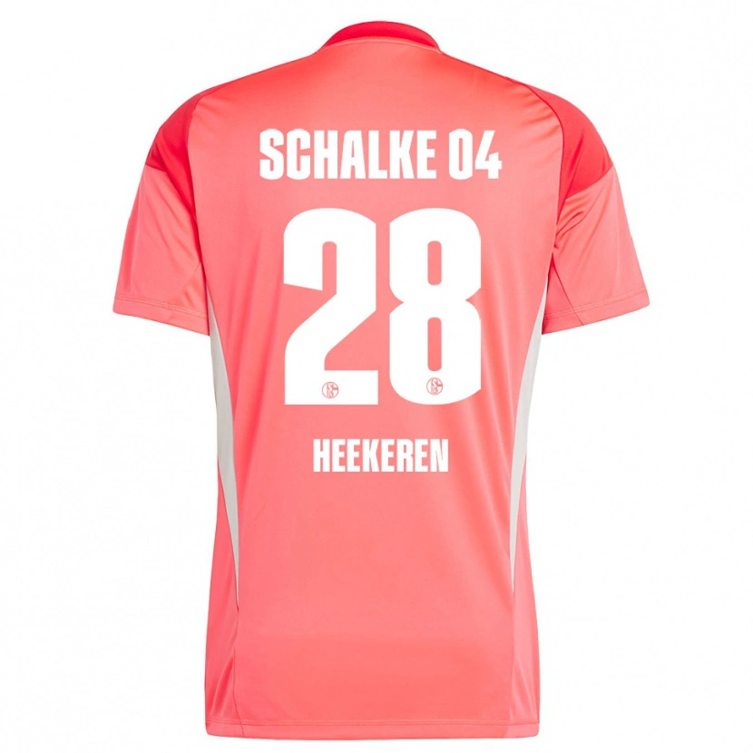 Danxen Kid Justin Heekeren #28 Coral Red Goalkeeper Jersey 2025/26 T-Shirt