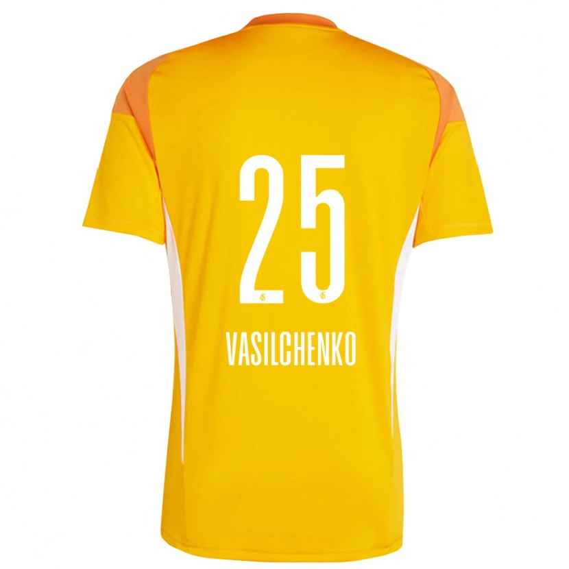 Danxen Kid Leonard Vasilchenko #25 Yellow Orange Goalkeeper Jersey 2025/26 T-Shirt