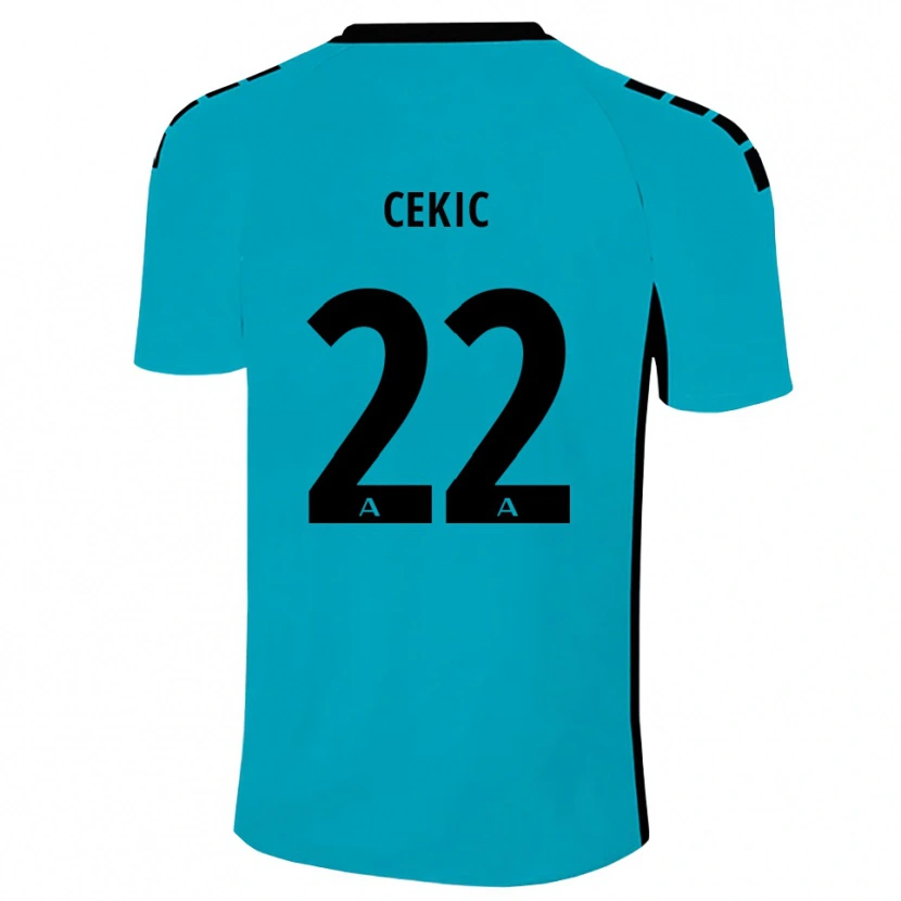 Danxen Kid Adnan Cekic #22 Cyan Goalkeeper Jersey 2025/26 T-Shirt