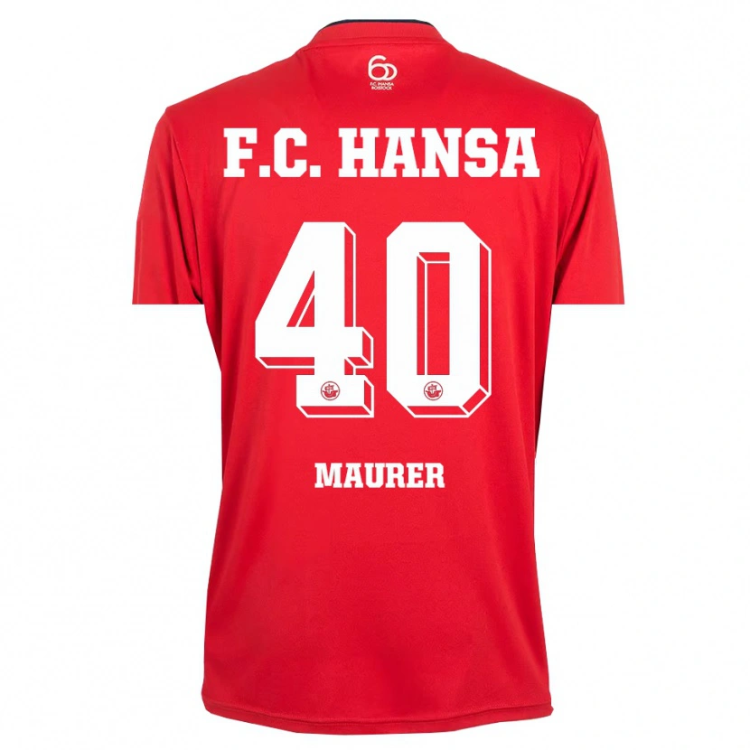 Danxen Kid Erik Maurer #40 Red White Goalkeeper Jersey 2025/26 T-Shirt