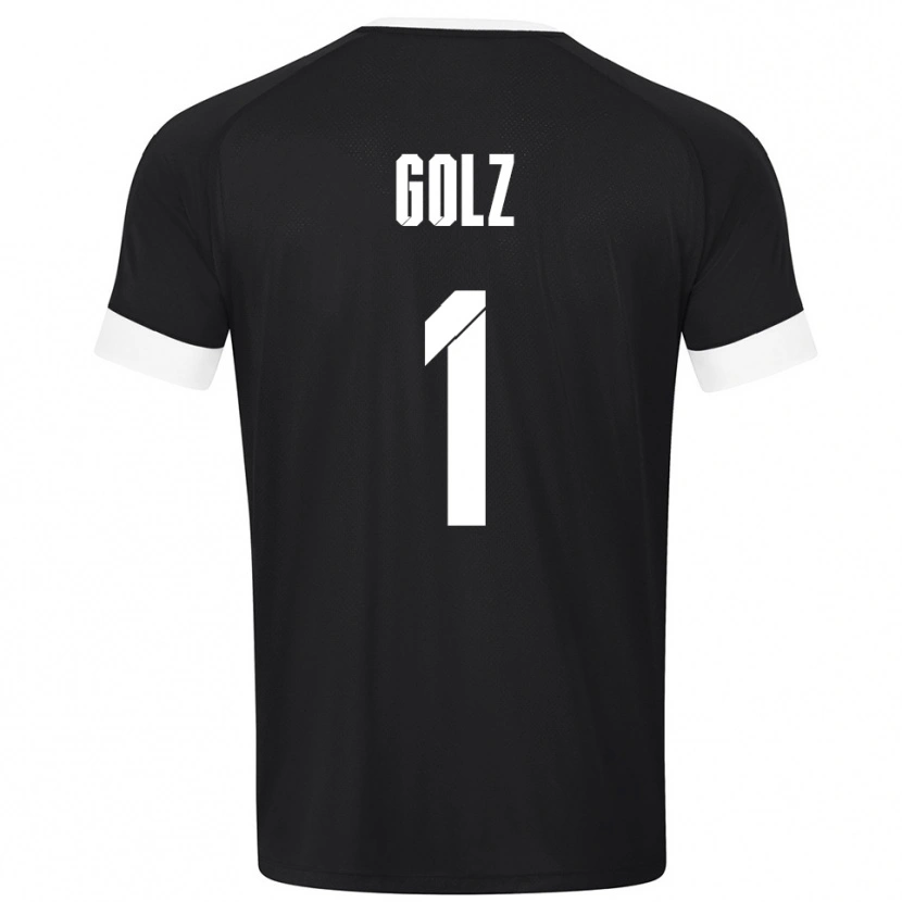 Danxen Kid Jakob Golz #1 Black White Goalkeeper Jersey 2025/26 T-Shirt