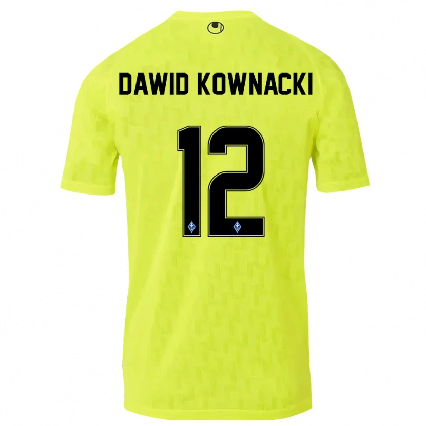 Danxen Kid Jakub Dawid Kownacki #12 Yellow Black Goalkeeper Jersey 2025/26 T-Shirt