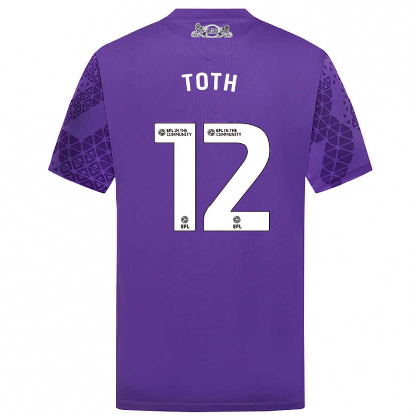 Danxen Kid Balázs Tóth #12 Purple White Goalkeeper Jersey 2025/26 T-Shirt