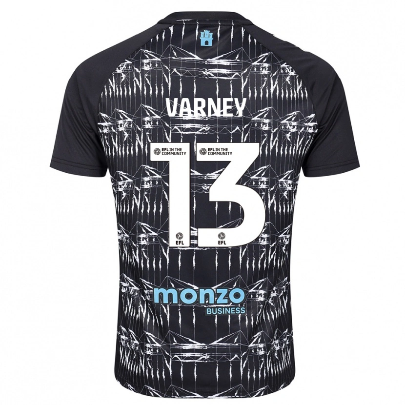 Danxen Kid Oscar Varney #13 Black Blue Goalkeeper Jersey 2025/26 T-Shirt