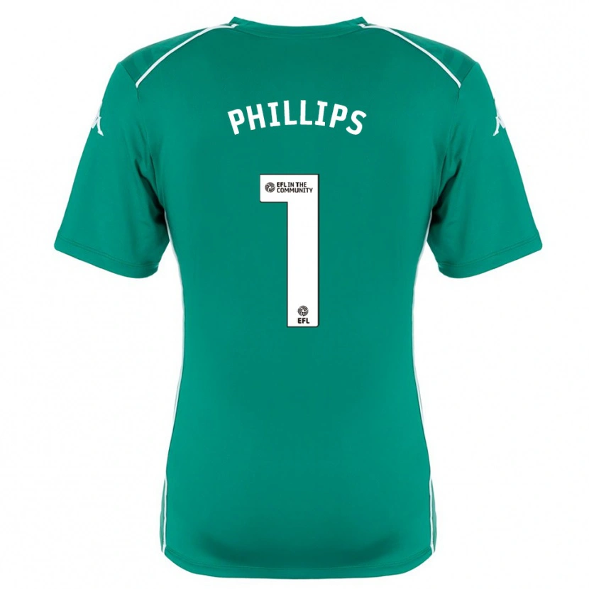 Danxen Kid Dillon Phillips #1 Green White Goalkeeper Jersey 2025/26 T-Shirt