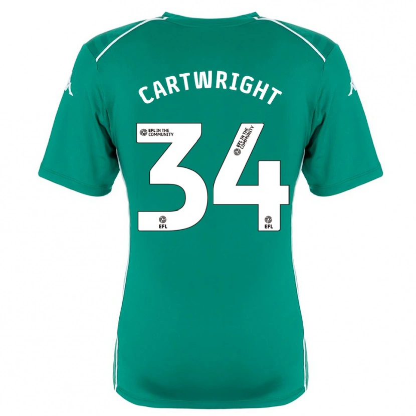 Danxen Kid Harvey Cartwright #34 Green White Goalkeeper Jersey 2025/26 T-Shirt