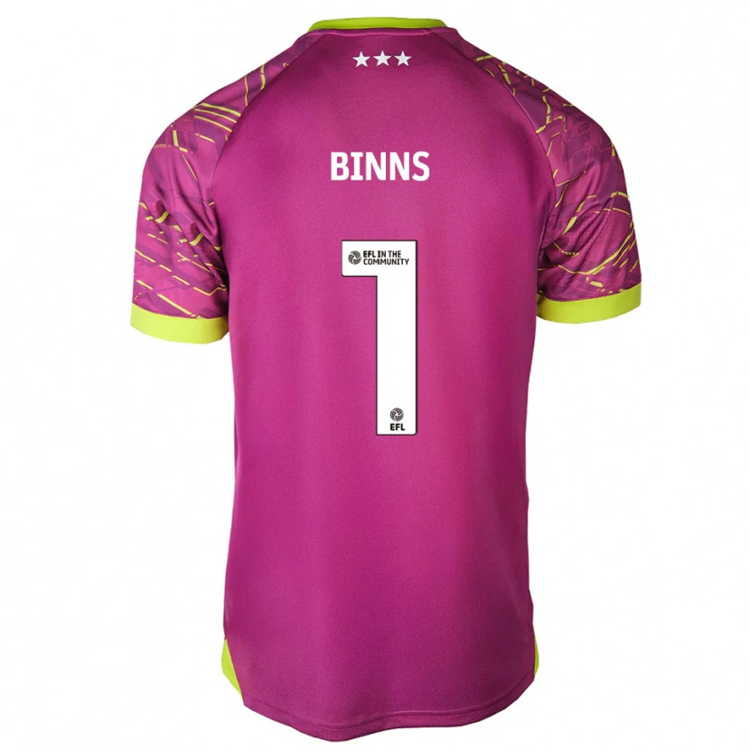 Danxen Kid Charlie Binns #1 Mediumvioletred Goalkeeper Jersey 2025/26 T-Shirt
